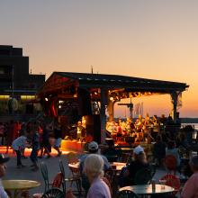 Band performing on the Terrace