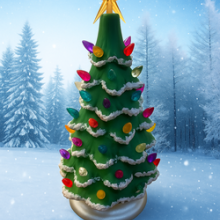 Photo of an animated Christmas tree.