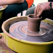 Wheel pottery.