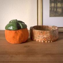 Photo of clay made trinket trays by Wheelhouse Studios.