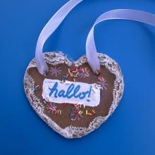 Photo of cookie heart made of clay.