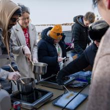 Winter Carnival Maple Taffy in the Snow TX 5