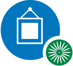 WUD Art Logo without any words in Blue and Green